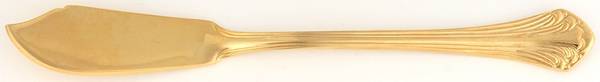 Gold Stratford (Supreme Ctlry) Flat Handle Master Butter Knife
