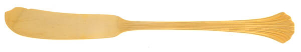 Gold Tiara (Gold Electroplate) Flat Handle Master Butter Knife