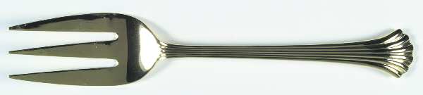 Gold Tiara (Gold Electroplate) Medium Solid Cold Meat Serving Fork by Towle Silver