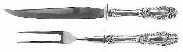 Grand Duchess (Sterling, 1973) Small Stainless Blade 2-Piece Steak Carving Set