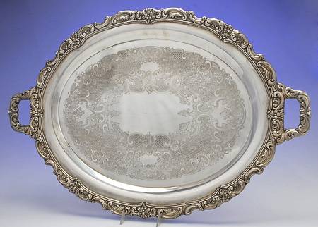 Grand Duchess (Silverplate, Hollowware) Large Silverplate Waiter Tray