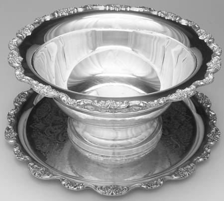 Grand Duchess (Silverplate, Hollowware) Punch Bowl and Tray