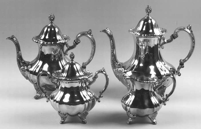 Grand Duchess (Silverplate, Hollowware) (4 Piece) Silverplate Tea Set