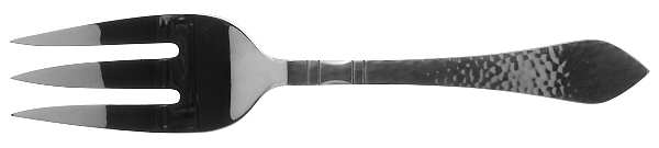 Hammered Antique (Stainless) Large Solid Cold Meat Serving Fork