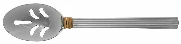 Intervale Gold (Stainless, Gold Accent) Pierced Tablespoon (Serving Spoon)