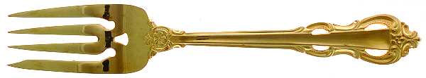 King Arthur Gold (Gold Electroplate, 1988) Individual Salad Fork