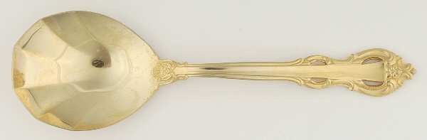 King Arthur Gold (Gold Electroplate, 1988) Solid Shell Casserole Spoon