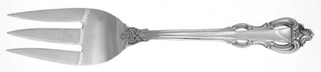 King Arthur (Silverplate, 1986) Large Solid Cold Meat Serving Fork