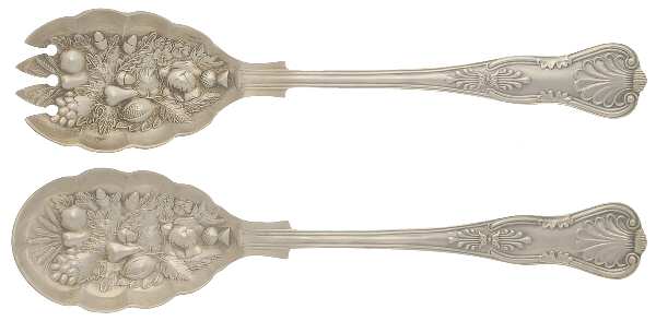 Kings (Silverplate, 1980) (2 Pc) Solid Salad Set