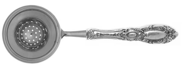 King Richard (Sterling, 1932, No Monos) Tea Strainer Overcup Serving-Stainless Bowl HC