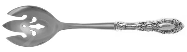 King Richard (Sterling, 1932, No Monos) Salad Serving Fork with Stainless Prongs HC
