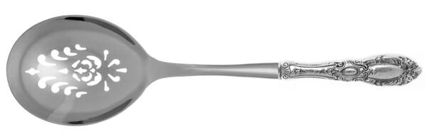 King Richard (Sterling, 1932, No Monos) Casserole Spoon with Pierced Stainless Bowl HC
