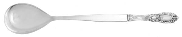 King Richard (Sterling, 1932, No Monos) Salad Serving Spoon,Hollow Handle,Sterling Bowl
