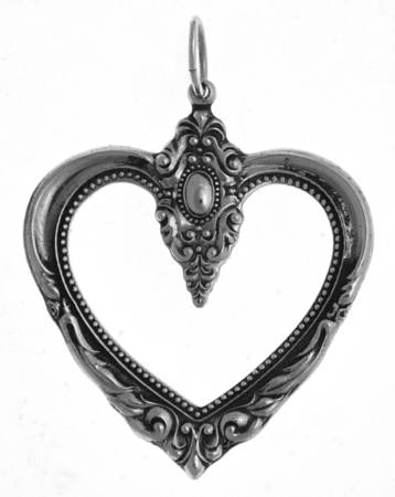King Richard (Sterling, 1932, No Monos) Heart Pendant