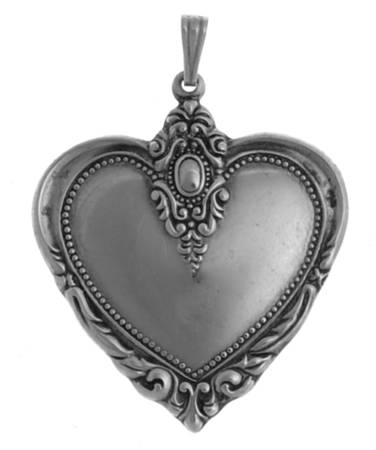 King Richard (Sterling, 1932, No Monos) Heart Pendant