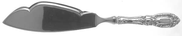 King Richard (Sterling, 1932, No Monos) Fish Serving Knife w/Unengraved Stainless Blade