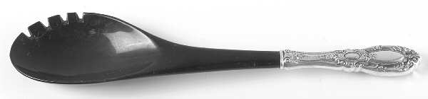 King Richard (Sterling, 1932, No Monos) Salad Serving Fork with Plastic Prongs