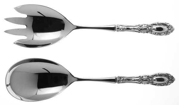 King Richard (Sterling, 1932, No Monos) 2 Pc Salad Set with Stainless Bowl