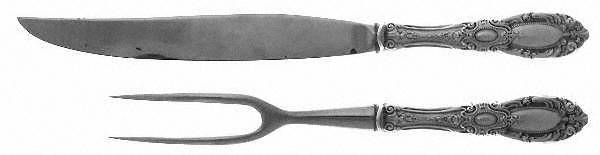 King Richard (Sterling, 1932, No Monos) Small 2-Piece Steak Carving Set w/Stainless Blade