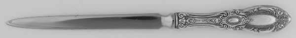 King Richard (Sterling, 1932, No Monos) Letter Opener Stainless Blade Small
