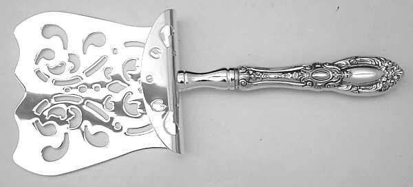King Richard (Sterling, 1932, No Monos) Hollow Asparagus Server with Silverplate Hood