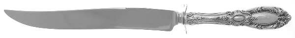 King Richard (Sterling, 1932, No Monos) Large Carving/Roast Knife StnlBl w/Sterling Guard