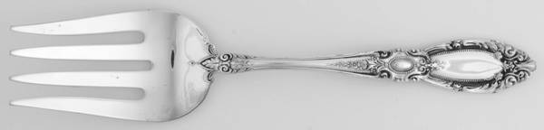 King Richard (Sterling, 1932, No Monos) Solid Salad Serving Fork