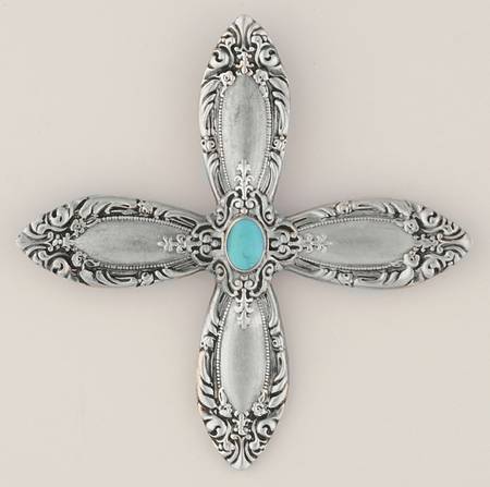 King Richard (Sterling, 1932, No Monos) Cross Pendant/Ornament