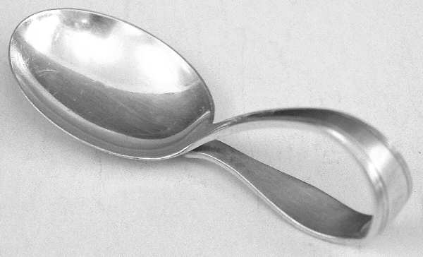 Lady Diana (Sterling, 1928, No Monograms) Curved Handle Baby Spoon