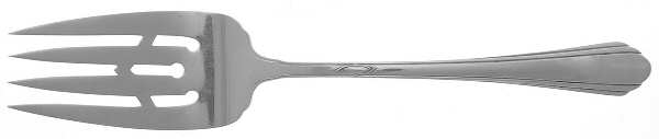 Lady Diana (Sterling, 1928, No Monograms) Small Solid Cold Meat Serving Fork