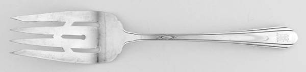 Lady Diana (Sterling, 1928, No Monograms) Large Solid Cold Meat Serving Fork