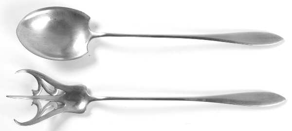 Lafayette (Sterling, 1905, No Monograms) 2 Pc Large Lettuce Serving Set