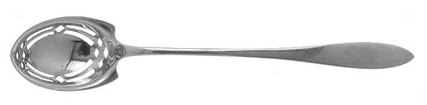 Lafayette (Sterling, 1905, No Monograms) Pierced Bowl Short Handle Olive Spoon