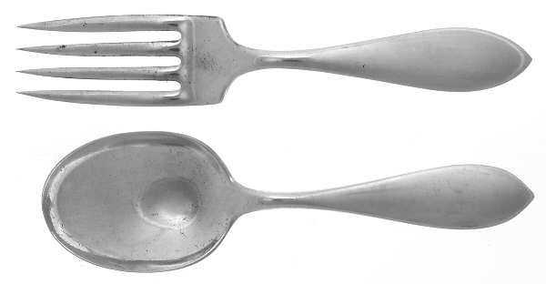 Lafayette (Sterling, 1905, No Monograms) 2 Pc Baby Set (BF, BS)