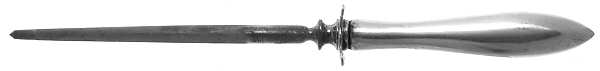 Lafayette (Sterling, 1905, No Monograms) Small Knife Sharpener W/Sterling Guard