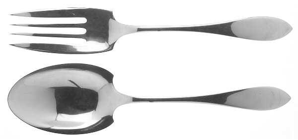 Lafayette (Sterling, 1905, No Monograms) Solid Oversized Serving Salad Set