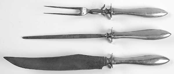 Lafayette (Sterling, 1905, No Monograms) (3 Pc)Carving Set-Lg Stnbl/Roast w/Sterling Guard