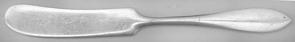 Lafayette (Sterling, 1905, No Monograms) Flat Handle Paddle Butter Spreader