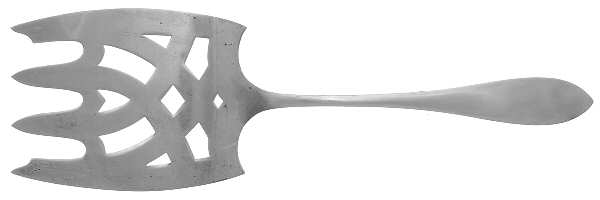 Lafayette (Sterling, 1905, No Monograms) Large Solid Asparagus Serving Fork