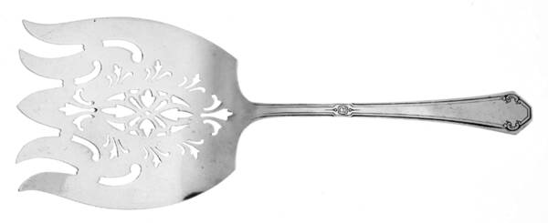 Lady Mary (Sterling, 1917, No Monograms) Large Solid Asparagus Serving Fork