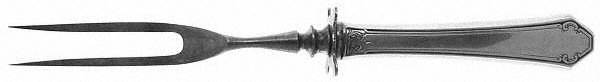 Lady Mary (Sterling, 1917, No Monograms) Small Steak Carving Fork with Stainless Prongs