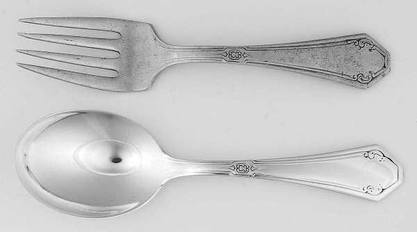Lady Mary (Sterling, 1917, No Monograms) 2 Pc Baby Set (BF, BS)