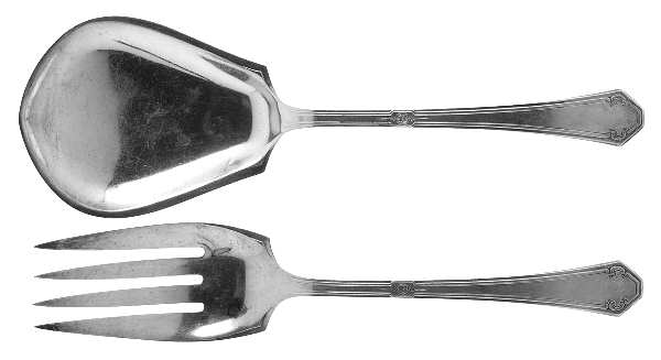 Lady Mary (Sterling, 1917, No Monograms) (2 Pc) Solid Salad Set