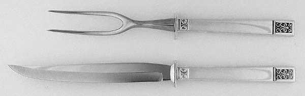Laureate (Sterling, 1968) Small Steak 2-Piece Carving Set w/Stainless Blade by Towle Silver