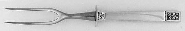 Laureate (Sterling, 1968) Small Steak Carving Fork with Stainless Prongs
