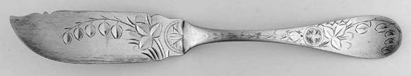 Lily (Sterling, 1888) Flat Handle Bright Cut Master Butter