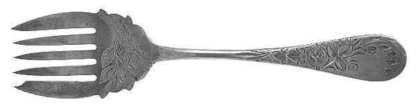 Lily (Sterling, 1888) Large Solid Tined Sardine Serving Fork