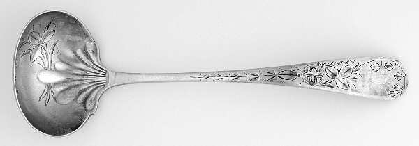 Lily (Sterling, 1888) Solid Bright Cut Cream Ladle