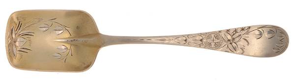 Lily (Sterling, 1888) Bright Cut Bowl Sugar Spoon