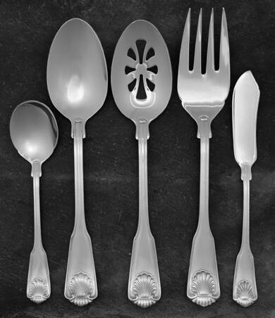 London Shell (Stainless) 5 Piece Hostess Set